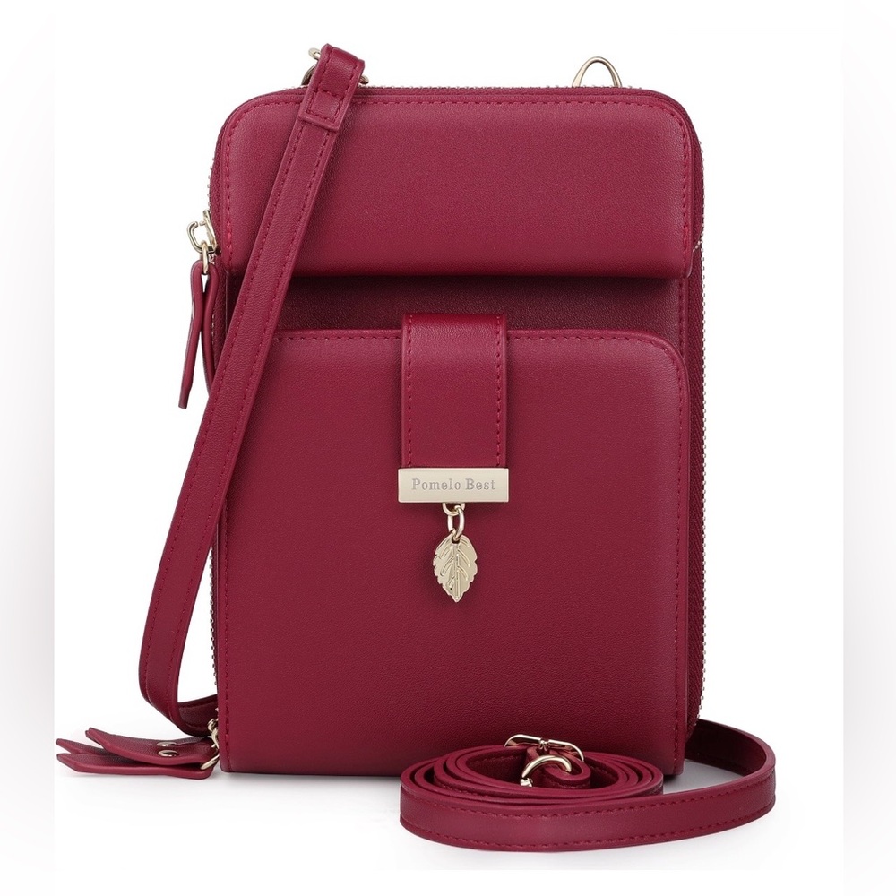 Pomelo Burgundy Crossbody Bag